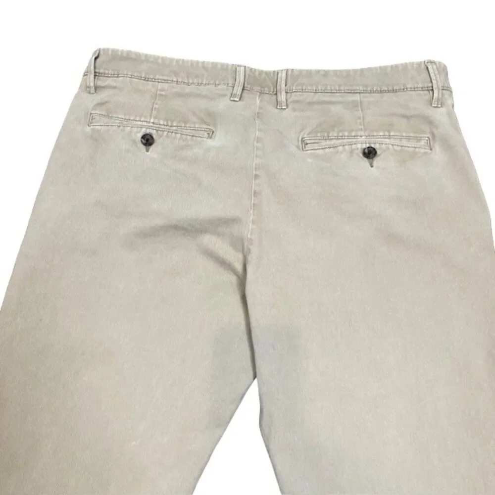 Goodfellow Hennepin Chino Athletic Khaki Beige Tan Flat‎ Front Men's Size 38x30